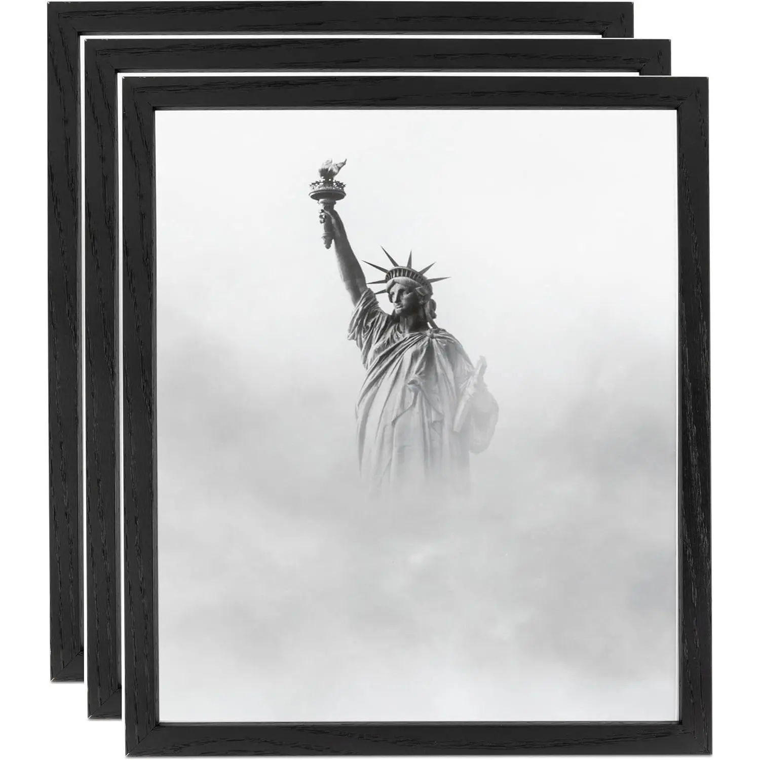 16x24 Black Wood Picture Frame, 3 Pack,  Wood Poster Frame , Picture Frames for Wall Display,Comes with Economy Acrylic