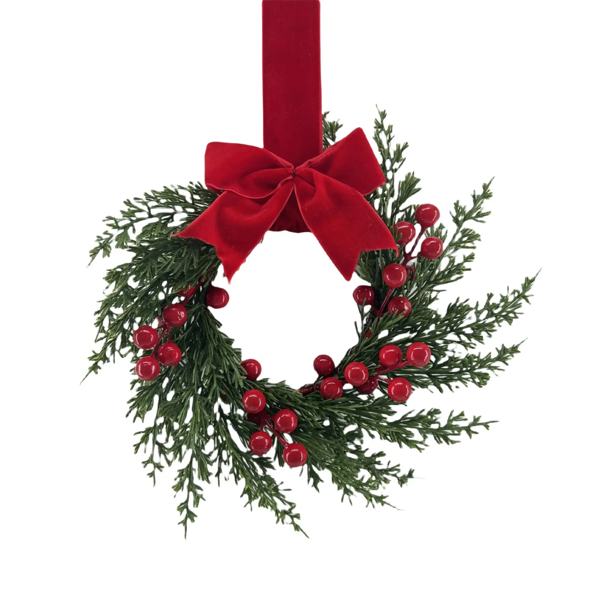 1 Piece Realistic Christmas Wreath Door Decor, Kitchen Cabinet, Fireplace, Window, Outdoor Garden, Home Wall, Door Hanging, Plastic Hanging Decor, Christmas Decoration