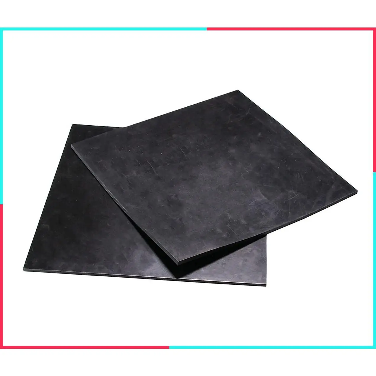 Solid Neoprene Rubber Sheets 1/4" Thick x 8" x 8" – Pack of 2, DIY Gasket Material for Sealing, Liner, Shield, Padding, Mat