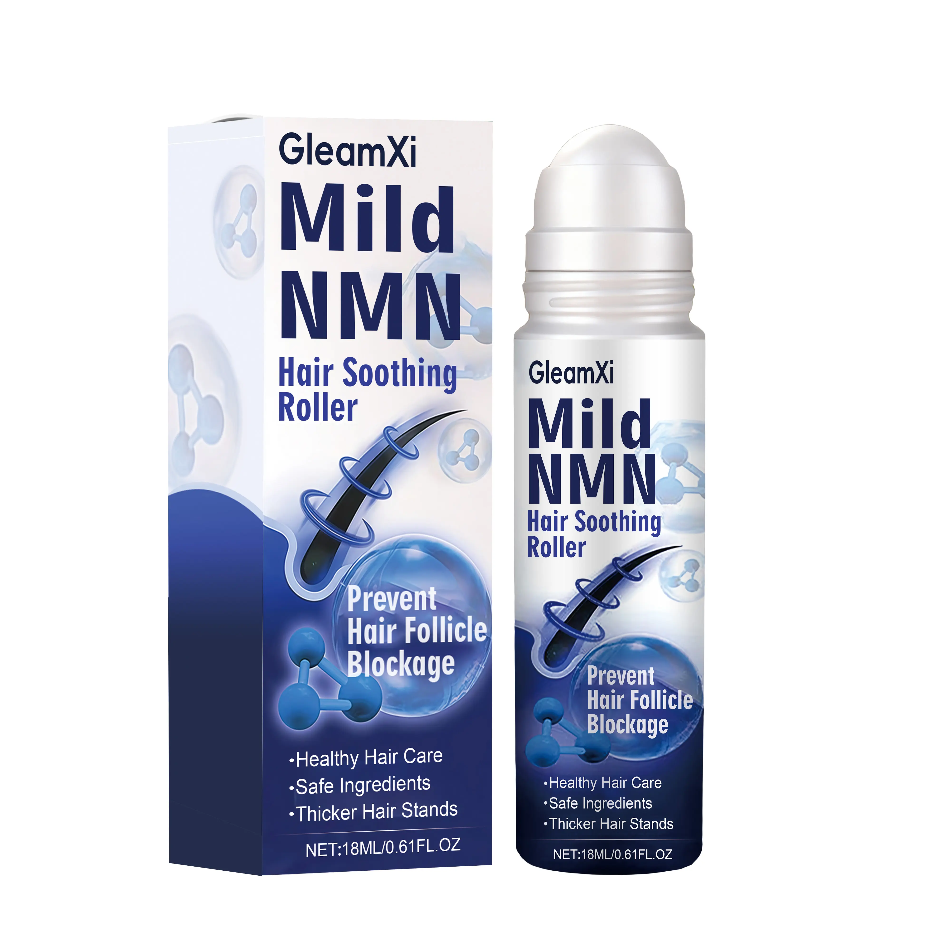Hair Care Roll-On Essence - Gentle Moisturizing Hair Serum Treatment for Smooth, Light, Lustrous Locks with Easy Application