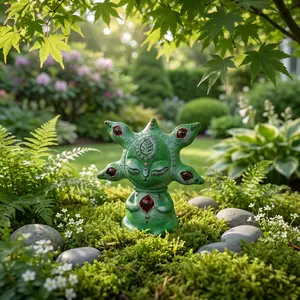 Alien Garden Statue Ornament, Outdoor Sculpture for Yard Decoration, Small Garden Decorative Piece, Alien Theme Outdoor Art