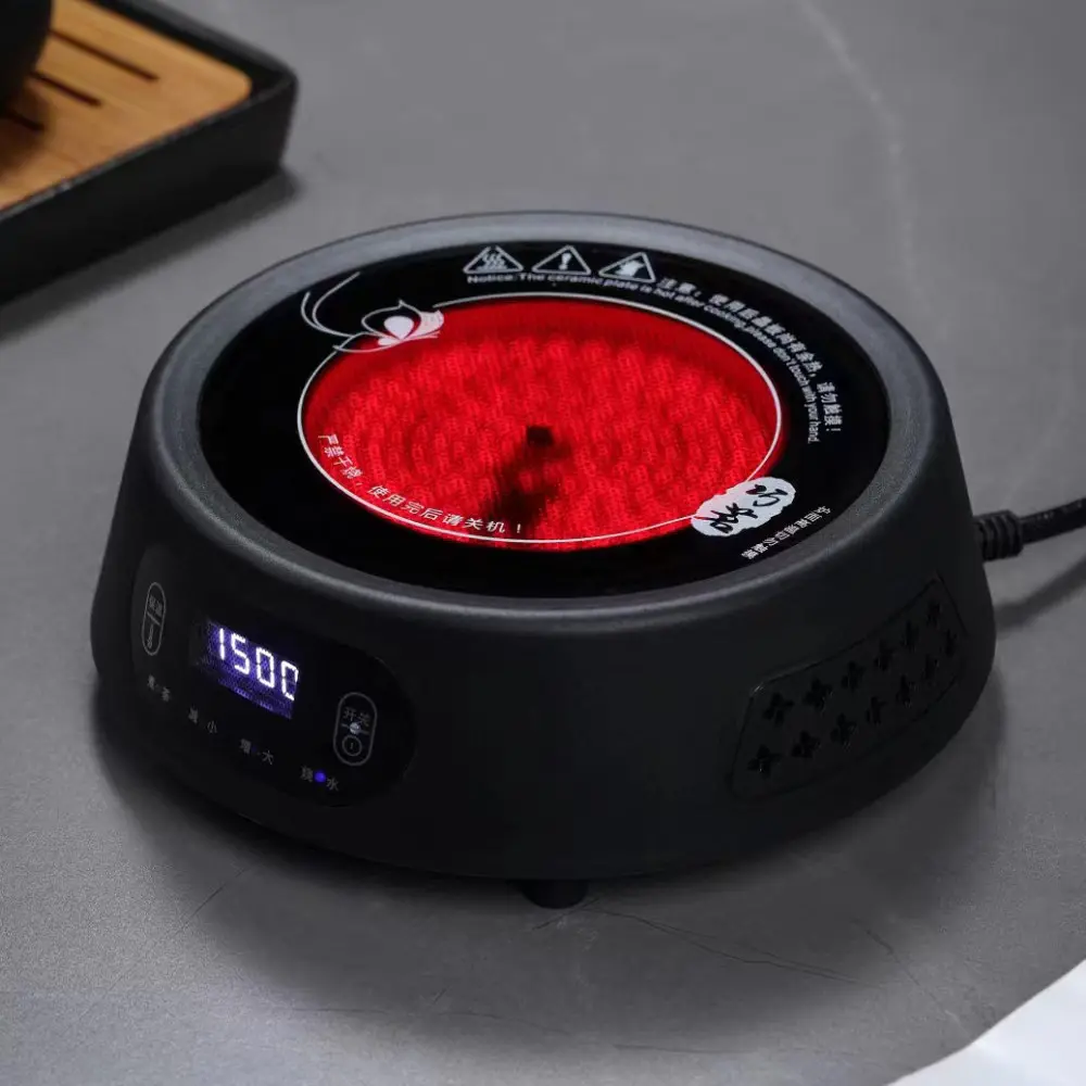 1200W High Power Smart Tea Maker Silent Water Boiling Electric Cooktop Mini Automatic Tea Brewing Stove for Home Use
