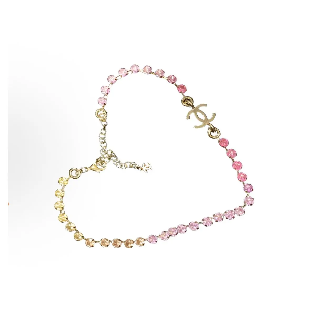 Pre-owned CHANEL NECKLACE DOUBLE C LOGO COLOR ALLOY P235297470
