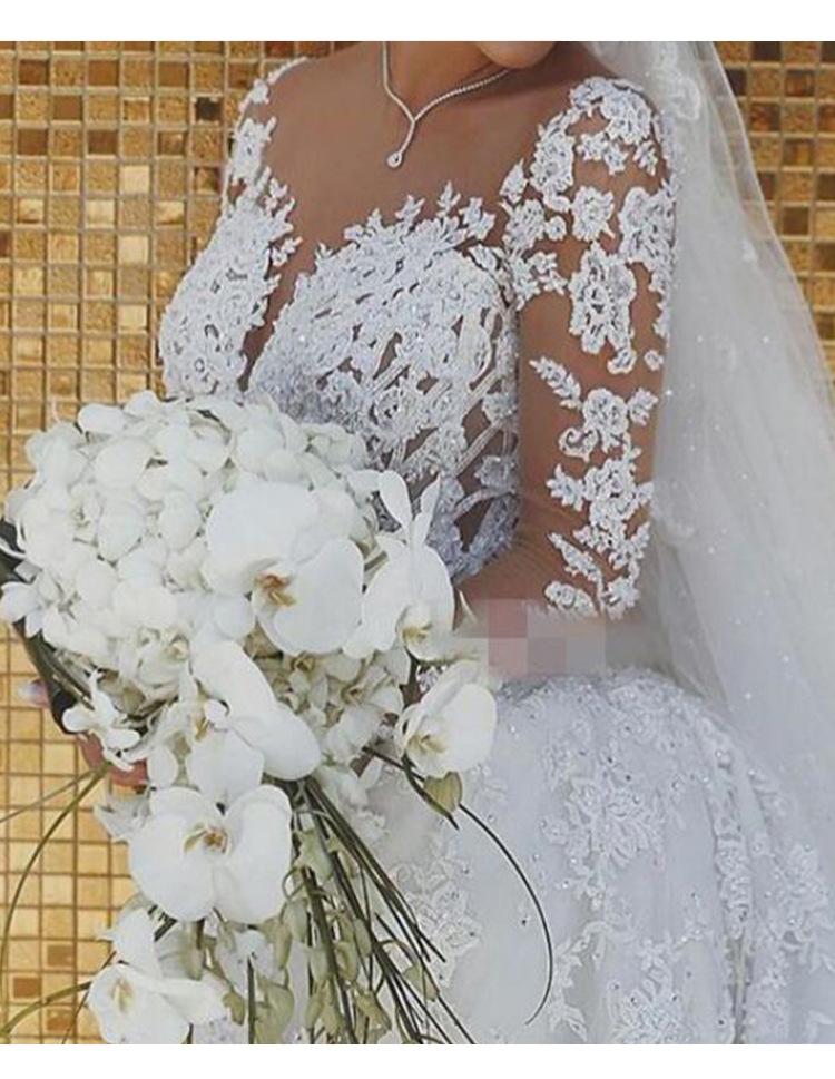 2026 New Style Sexy Deep V-neck Fishtail Lace Wedding Dress