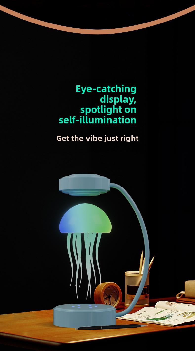 Magnetic Levitation Ornament Latest Edition Desktop Jellyfish Lamp with Touch Switch Stepless Dimming for Weddings and Client Gifts