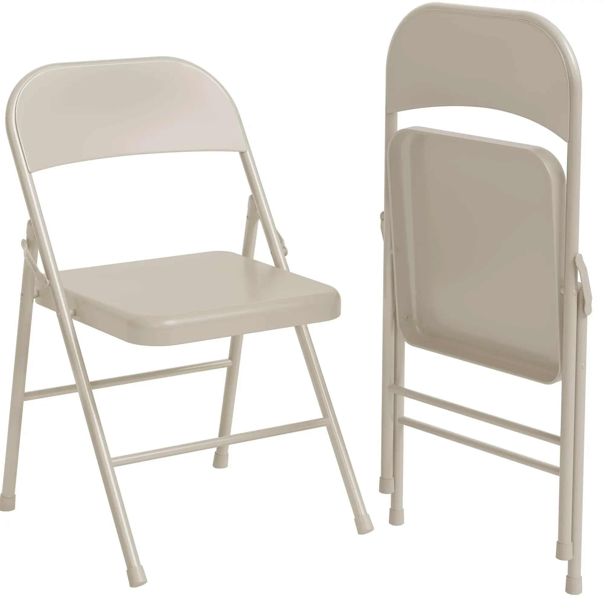 Set of 6 Folding Dining Chairs with Padded Seat & Back, Stackable Steel Chairs for Kitchen, Office, Events, Indoor & Outdoor Use