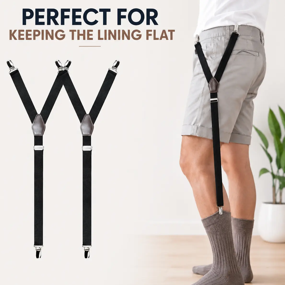 Men Shirt Stays Adjustable Elastic Shirt Garters Hold Up Dress Shirts Non Slip Clips Shirt Holder Straps 1 Pair