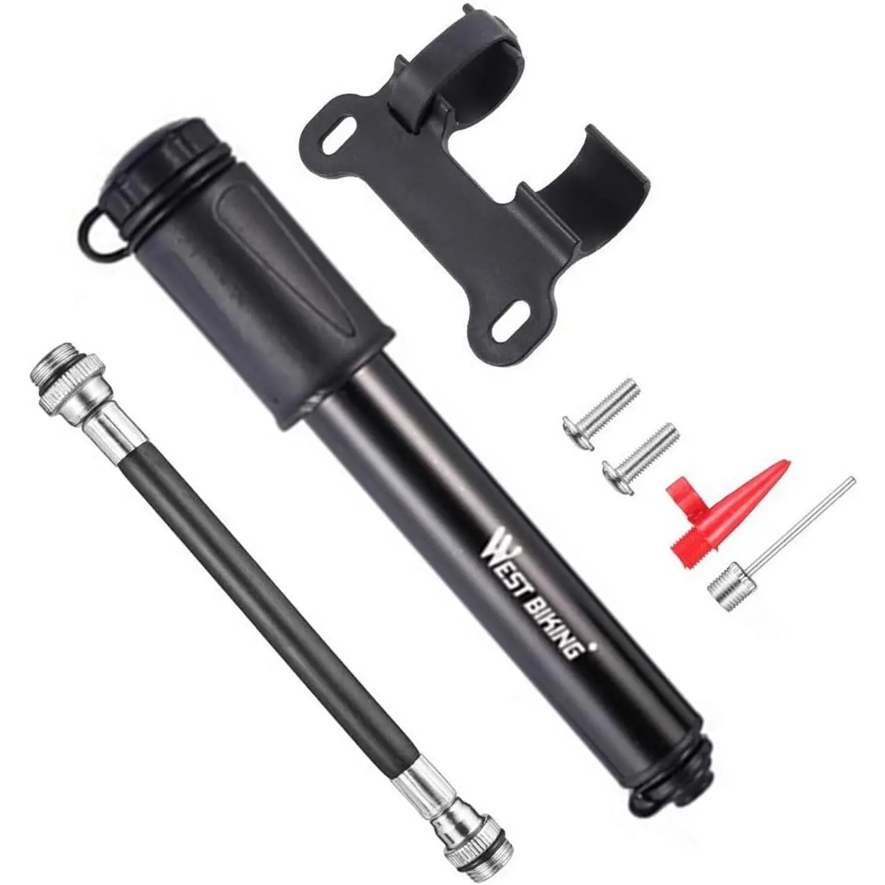 Mini  Pump Portable 80 PSI  Tire Pump Fits Presta and Schrader Valve,Lightweight & Pocket Size
