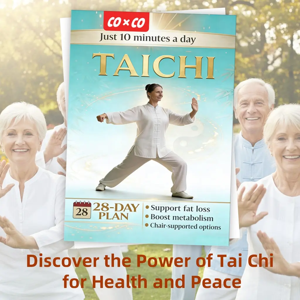 28-Day Tai Chi Guide for Seniors, Gentle Exercises for Balance and Joint Relief, 10-Minute Daily Practice, Ideal for Retirees and Home Use