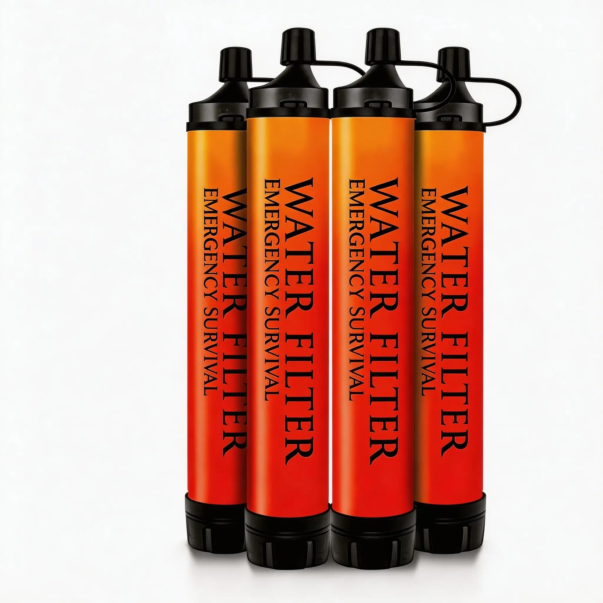 Emergency Survival Water Straws, Large-Capacity Portable Water Filter, Lightweight Reusable Design for Camping & Hiking