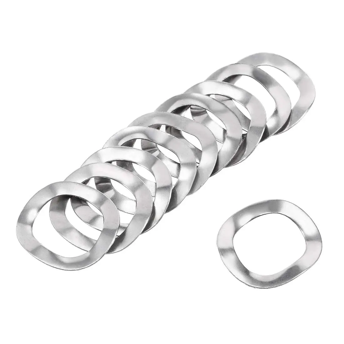 10 count 0.49" x 0.71" x 0.01" 304 Stainless Steel Wave Spring Washer for Screw Bolt