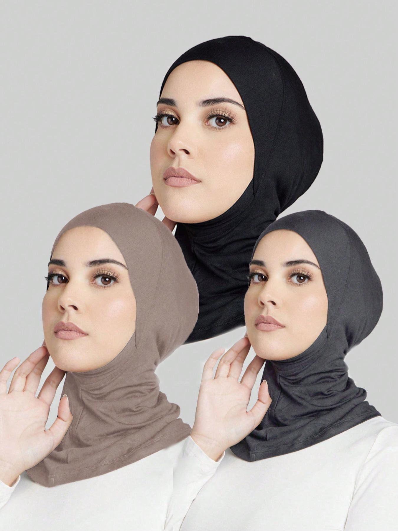 Women's Solid Color Instant Hijab Casual Soft Comfortable Breathable Hijab for Daily Wear, Fashion Accessories for Women & Girls, Modest Hijab