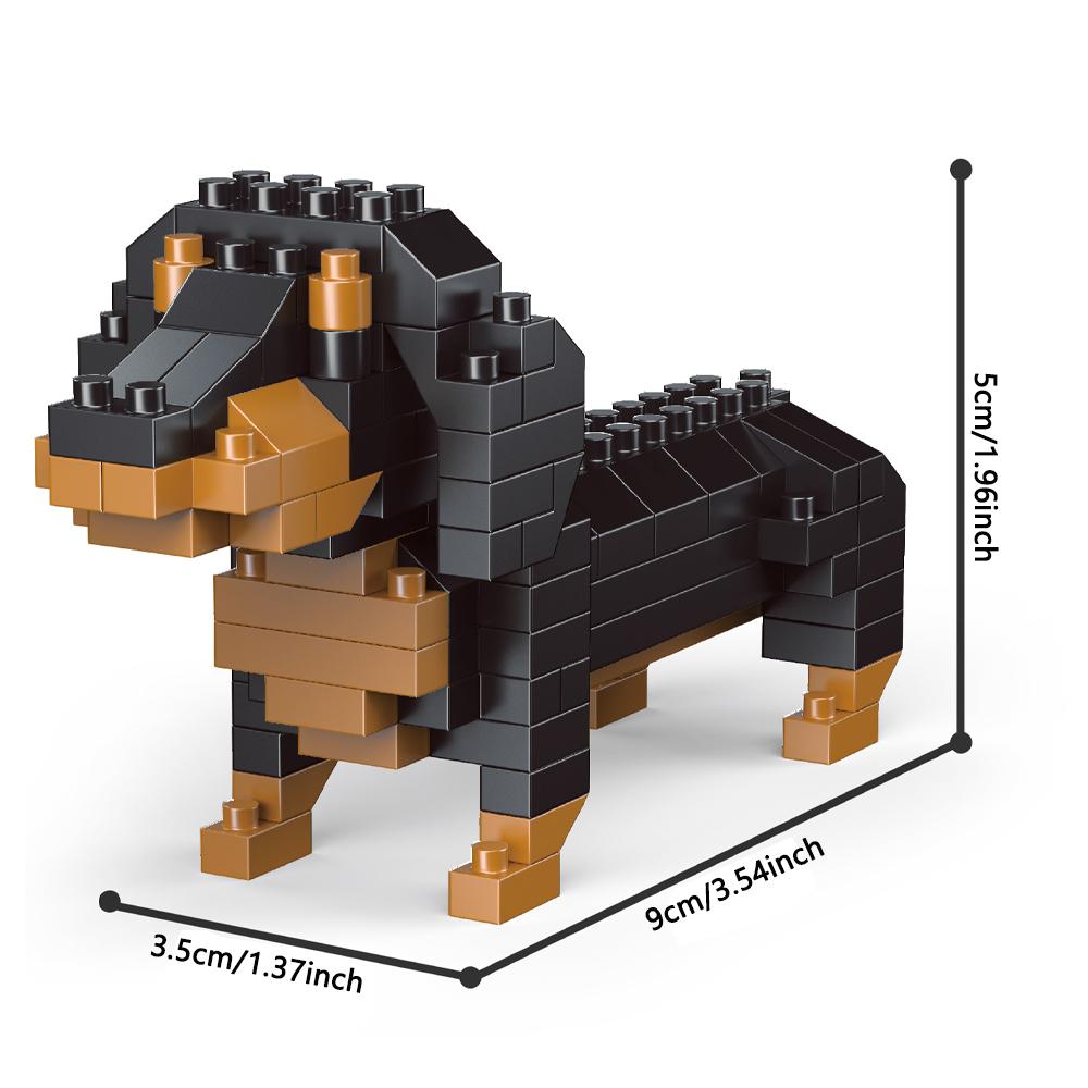 148PCS Dachshund Dog Building Blocks Toy for Adults and Kids Detailed and Lifelike Design Fun and Educational Construction Set