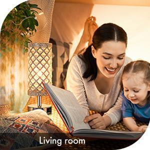 Touch Control Crystal Table Lamp Nightstand Lamps with 2 USB Charging Ports, 3-Way Dimmable, K9 Crystal Decorative Desk Lamp for Bedroom, Girls Guest Room, Living Room, Bulbs Included