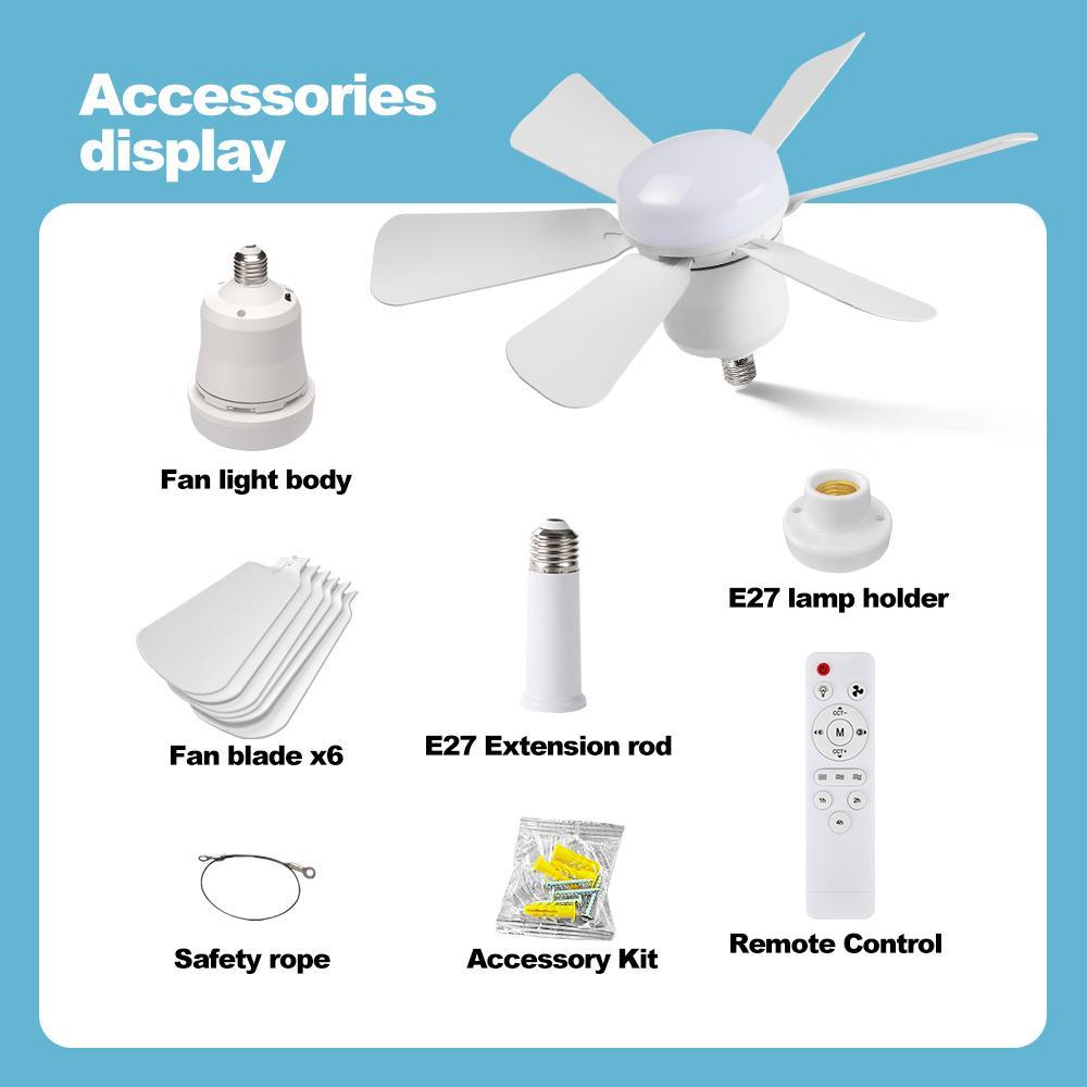 20.5 Inch Modern Smart Ceiling Fan Light, Remote Control, Adjustable Lighting Modes, Easy Installation for Living Room, Bedroom, Kitchen