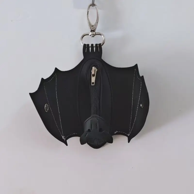 Bat-Shaped Men's Coin Purse, Portable Faux Leather Key Bag, Creative Gift for Men, Men's Fashion Accessories, Stylish and Practical