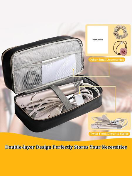 Hair Dryer Storage Bag, Portable Hair Styling Tool Organizer, Double Layer Zipper Makeup Bag, Carrying Case for Hair Dryer Shark Flexstyle FlexFusion Airwrap Brush Double-Layer Hair Accessories Tools Storage Bag, Travel Cosmetic Bag, Christmas gifts Hair Dryer Storage Bag, Portable Hair Styling Tool Organizer, Double Layer Zipper Makeup Bag, Carrying Case for Hair Dryer Shark Flexstyle FlexFusion Airwrap Brush Double-Layer Hair Accessories Tools Storage Bag, Travel Cosmetic Bag, Christmas gifts
