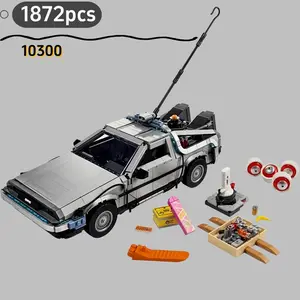 Back to the Future Delorean Dmc-12 Car Model, Race Car Super Sports Assembly Toy, Building Block Vehicle Kit