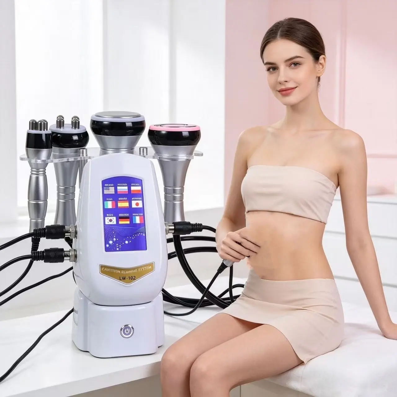 Us Plug Professional Full Body Massager, Multi-Function Skin Tightening Beauty Device, Home Use, Lw-102 Model, New Condition