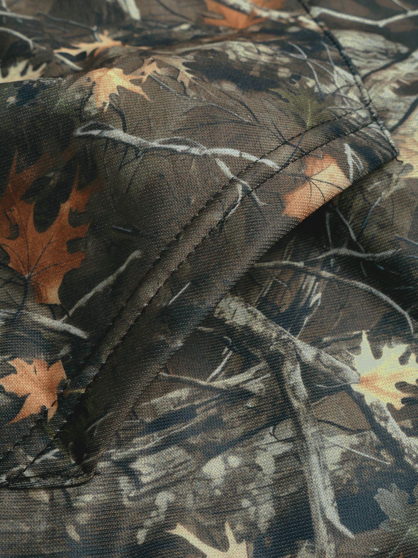 2025 Autumn New Casual Daily Camouflage Maple Leaf Floral Print Pullover Sweatshirt for Women