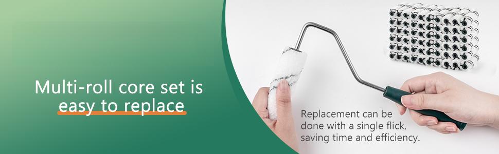 60 Pack 4 Inch Microfiber Paint Roller Covers with 2pcs Anti Rust Metal Roller Frames, Professional Grade Painting Tools for Walls, Ceilings, Furniture