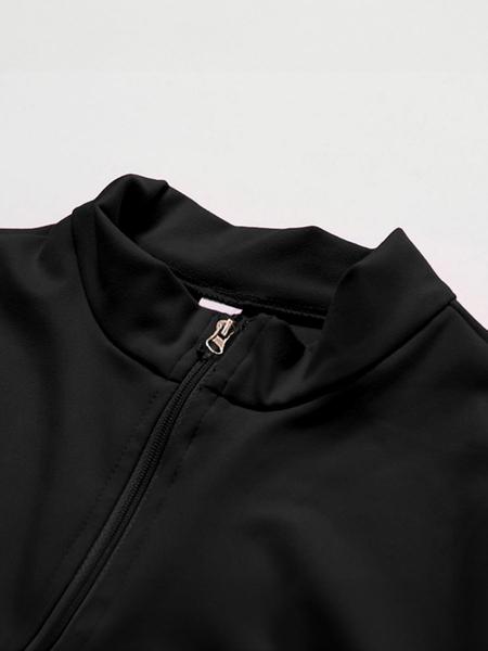 Women's Long Sleeve Zipper Jumpsuit, Workout Jumpsuit, Sporty Tight-Fit Yoga, Above the Knee Dance Fitness Romper, All Season Wearable, Gym Yoga Clothing