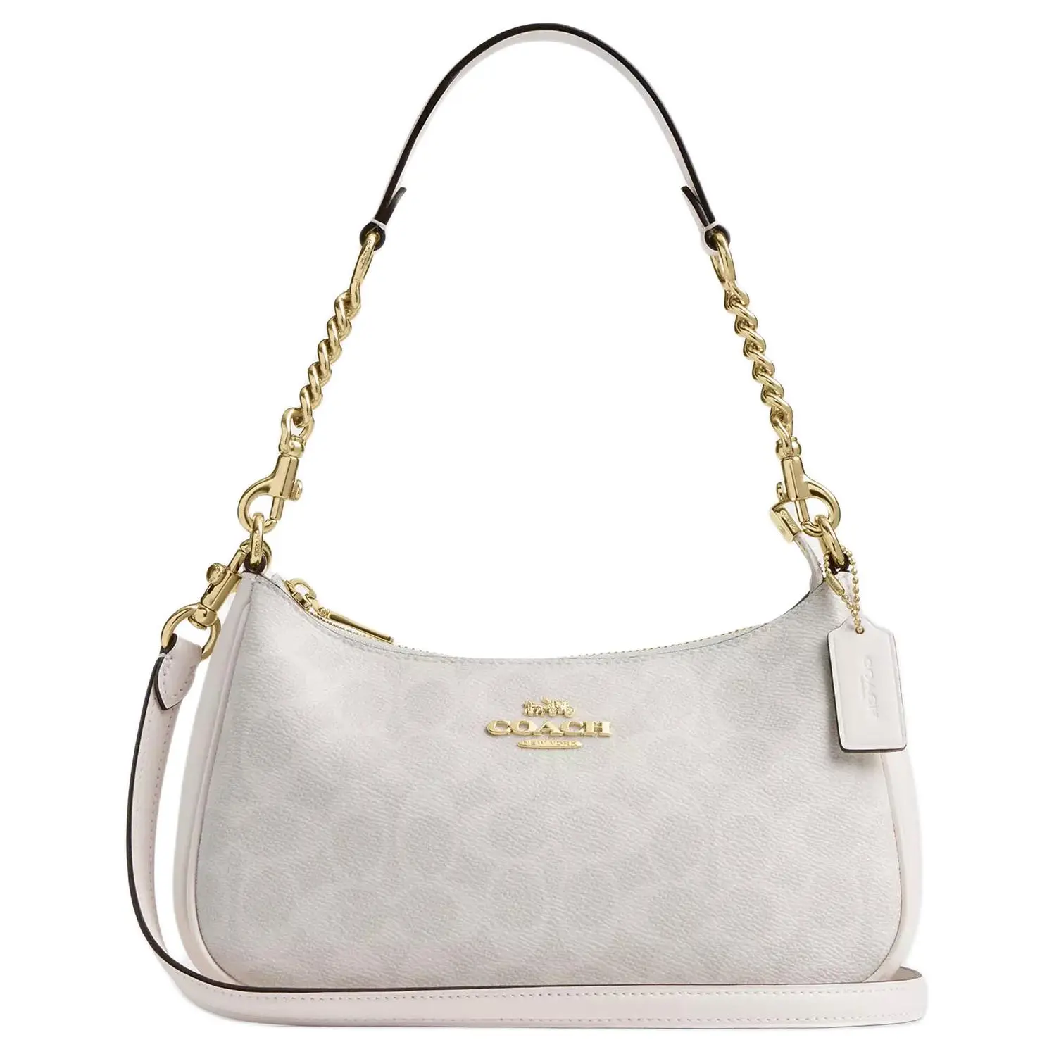 COACH Teri 25 Crossbody Bag for Women – Removable Strap, Faux Leather, Chalk White COACH Teri 25 Crossbody Bag for Women – Removable Strap, Faux Leather, Chalk White