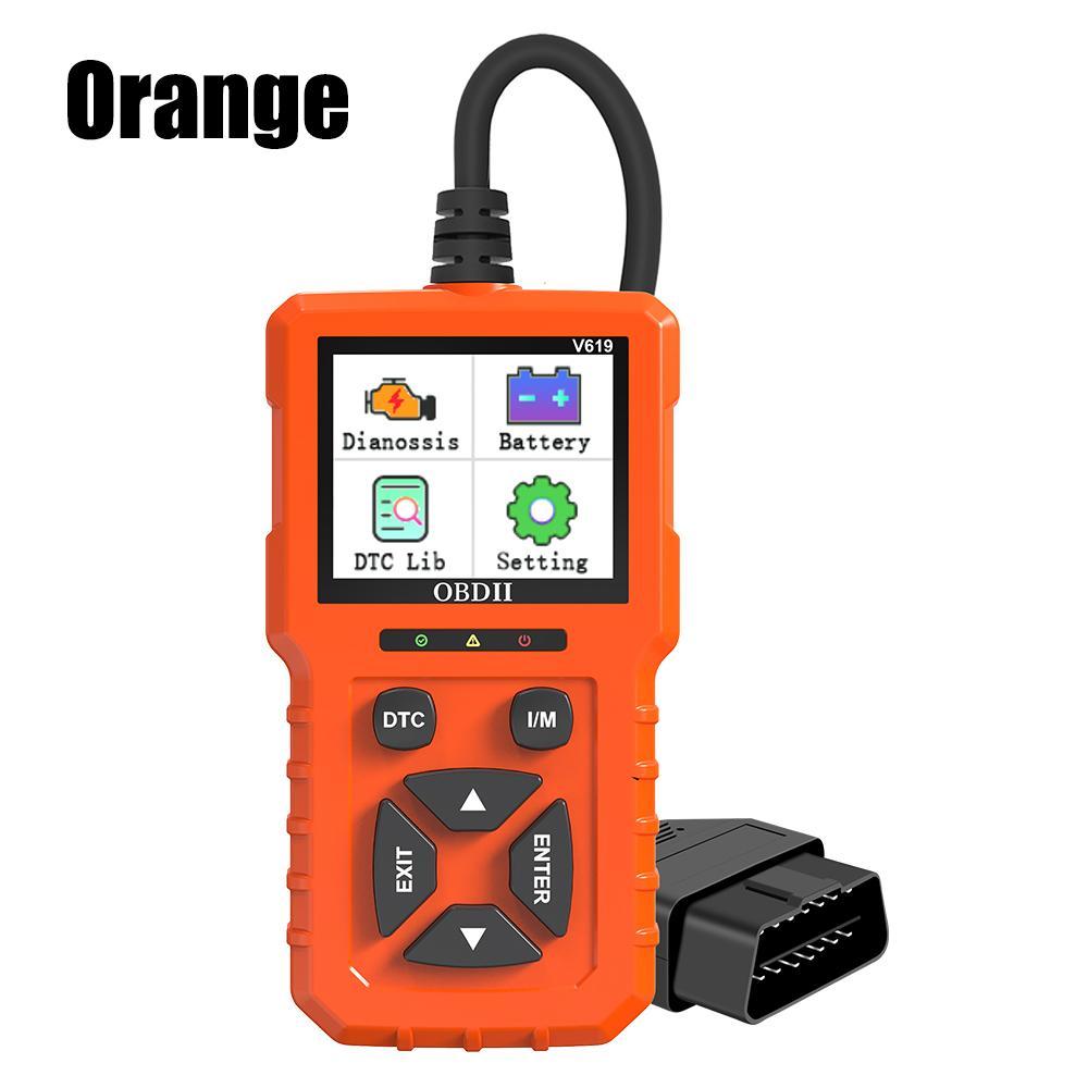 V619 Car Engine Diagnostic Tool, Multifunctional Car Engine Code Reader, OBD Scanner, Automotive Scan Tool, Universal Car Battery Tester Tool with Multi-language to Use