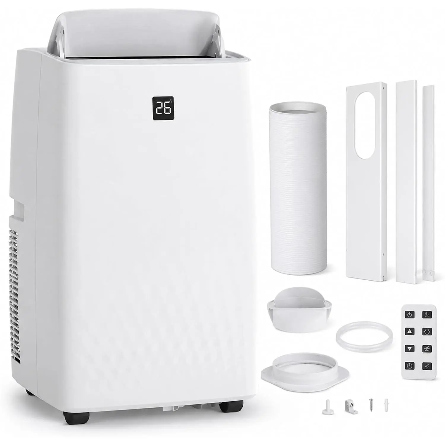 Powerful 14,000 BTU Portable Air Conditioner – 4-in-1 Cooling, Dehumidifier, Fan & Sleep Modes – Covers up to 750 Sq.Ft – Remote, LED Display, 24H Timer, Window Kit – Quiet Operation for Home, Bedroom, Office
