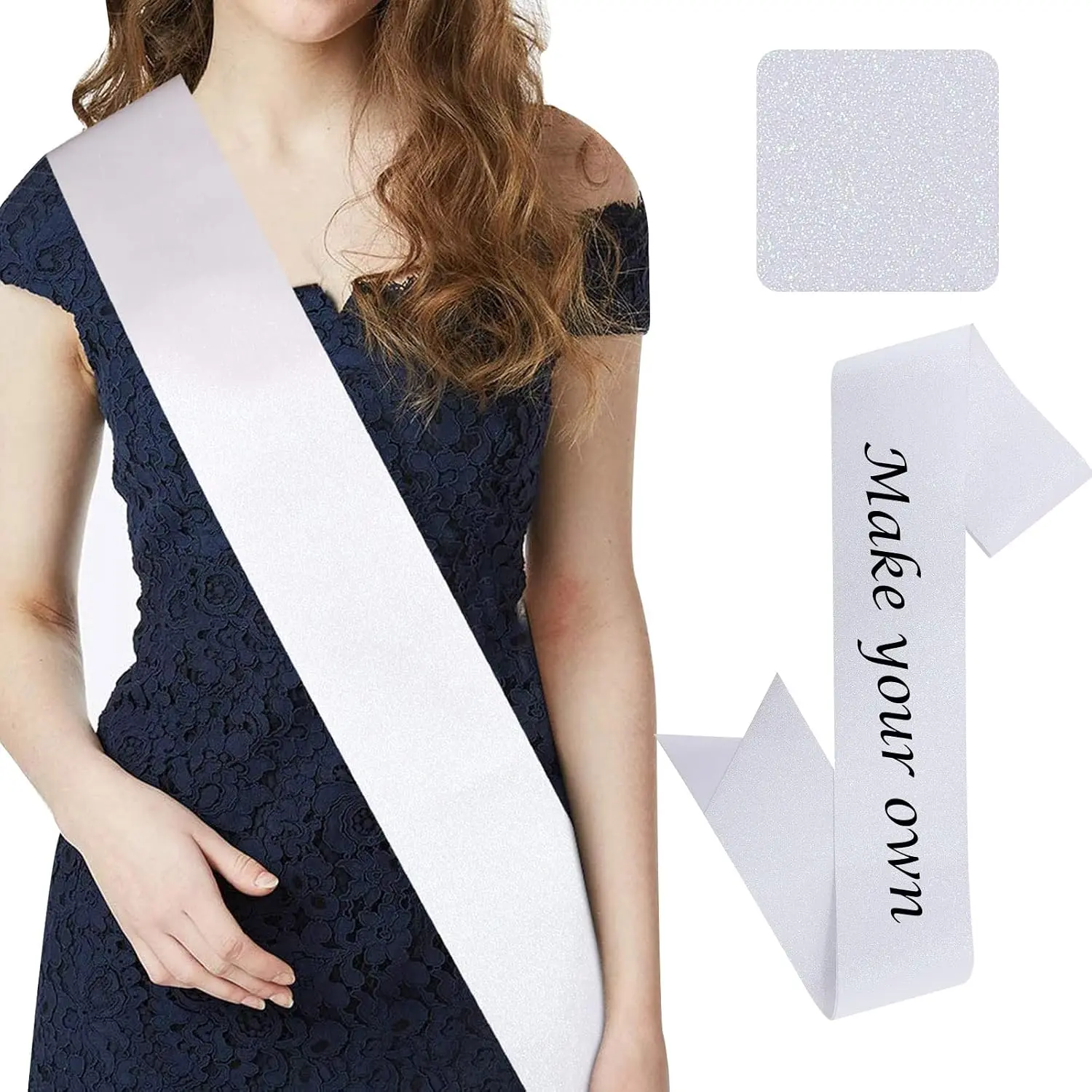 Blank Glitter Sash, Birthday Sash, Bride To Be Sash, Plain Sash, Sashes for Pageants, Custom Sash, Prom Court Sash, Senior Sash 2022, Mom To Be Sash, Party Decorations, Make Your Own Sash
