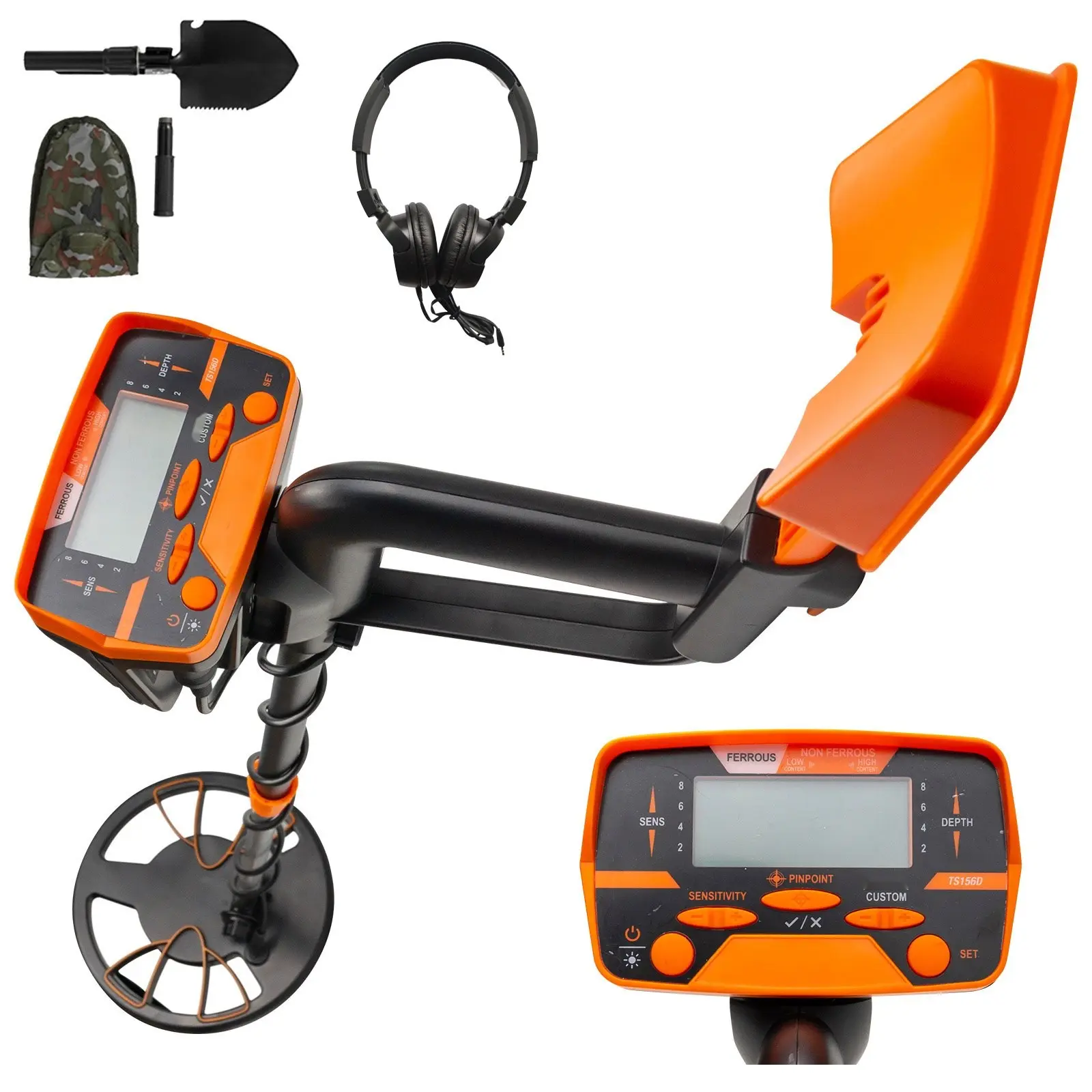 Metal Detector Waterproof Underwater Metal Detector Disc With LCD Display, High Accuracy Portable Treasure Finder For Adults And Children, Deep Underground And Beach Search, Headphone Compatible, Automatic Detection, Yellow 3010
