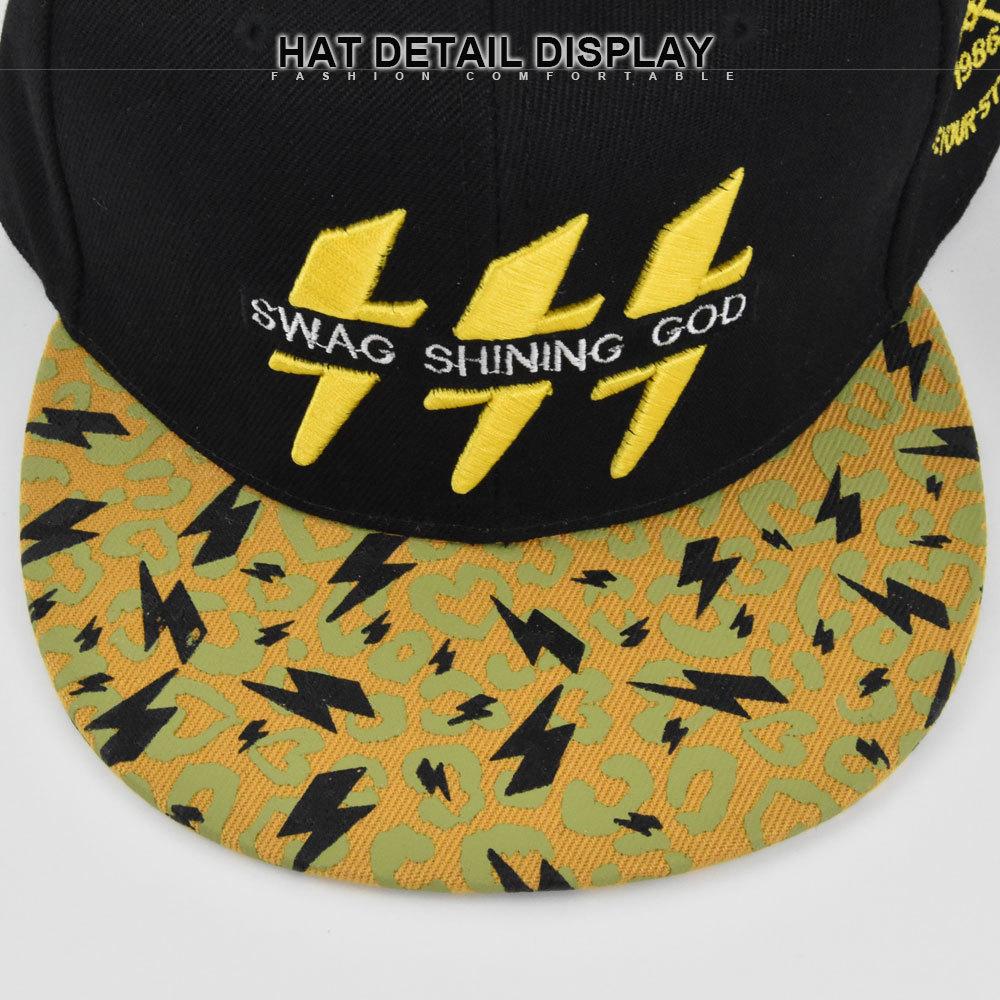 Cross-border three-dimensional embroidery hip-hop cap, embroidered baseball cap, personalized flat-brim cap, trucker cap, trendy youth cap