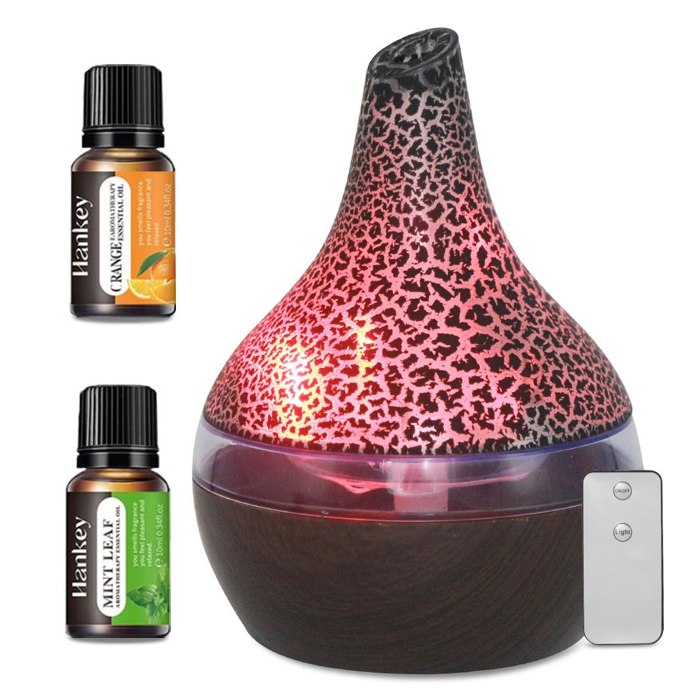 300ml Aromatherapy Essential Oil Diffuser with Remote Control, Whisper-Quiet Operation and Soothing 7-Color LED Ambiance