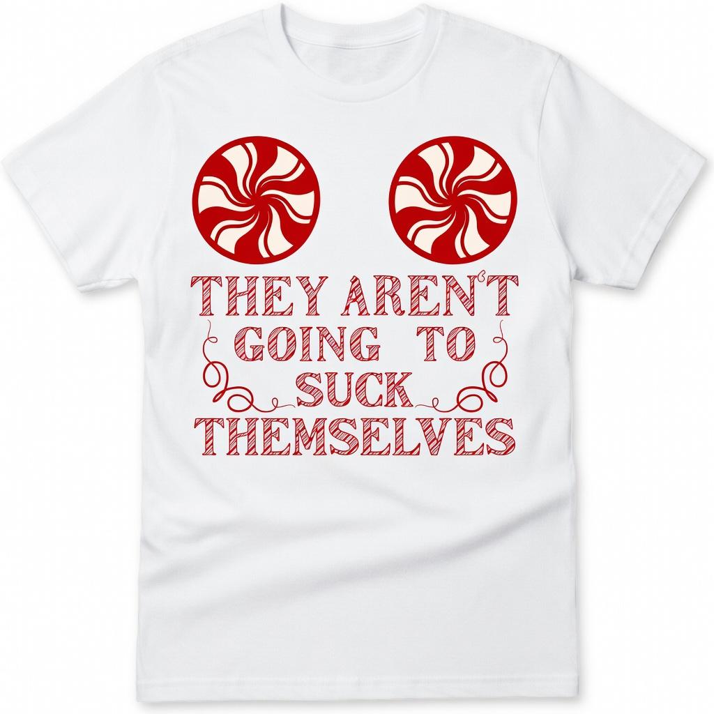 Naughty Adult Christmas Graphic Tee, Raunchy Inappropriate Humor Design, Comfortable Women's Fit, All‑Season Wear