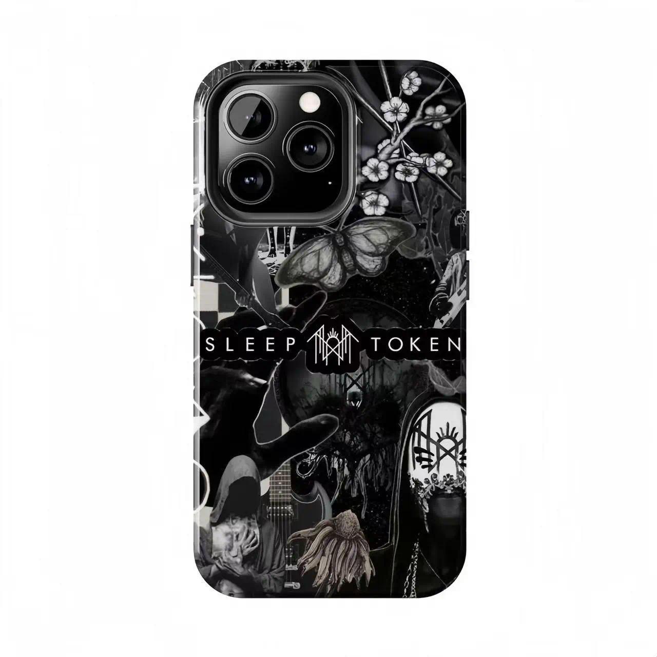 Sleep Token Design 2-in-1 Film & Case | Durable & Drop-Resistant | Black Edition | Exclusive Fan Gift | Compatible Models: iPhone 17 / 16 / 15 / 14 / 13 | The Perfect Gift Choice