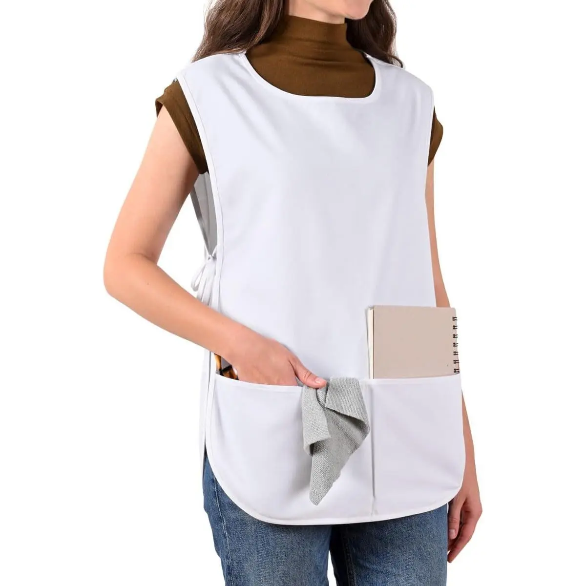 Cobbler Apron for Women Men with 2 Pockets  Art Smock Aprons for Painting Hairstylist Cleaning Adults