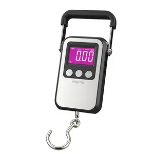 Luggage Scales 132lb Portable Digital Hanging 60kg Fishing Scale, 2 AAA Batteries (Not Included)