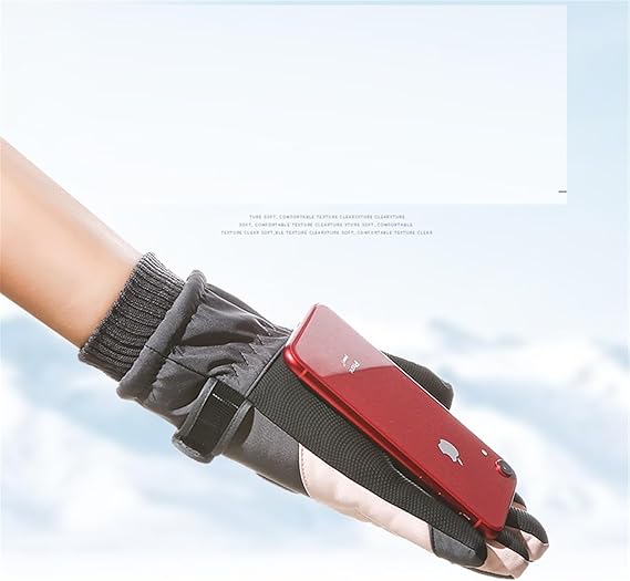 Ski Gloves For Outdoor Use, Unisex, Windproof, Fleece-Lined, Thickened For Warmth, Water-Repellent, Touchscreen-Compatible Cycling Gloves.