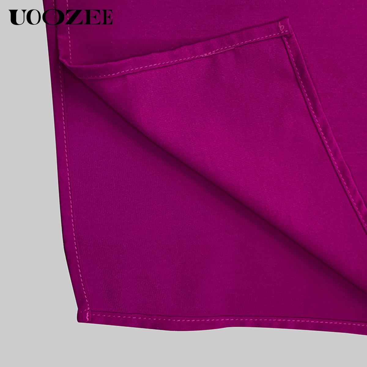 H-Line Loose Buttoned Solid Color Maxi Dresses Summer Long Sleeve