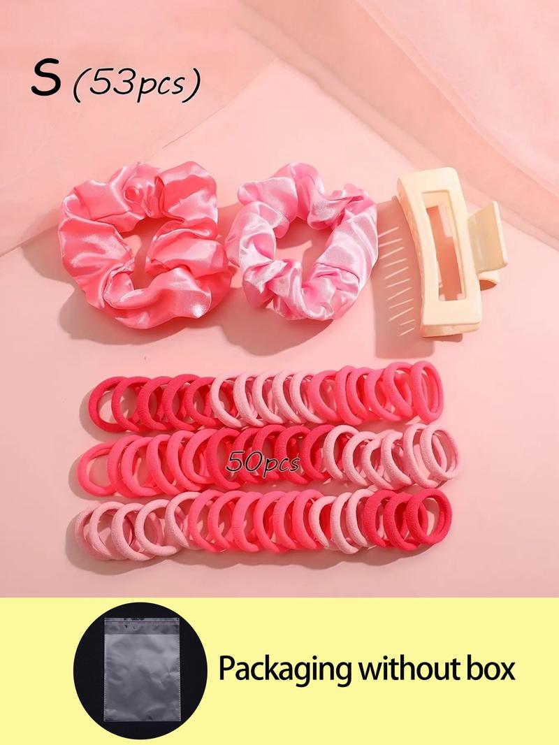 Random Color Hair Cute Accessories Set for Valentine's Day Galentineday Outfit, Cute Flower Decor Hair Accessories for Women & Girls, Including Hair Tie, Hair Claws, Scrunchie for Daily Use for All Seasons, Minimalist Headwear Suitable for Thick Hair