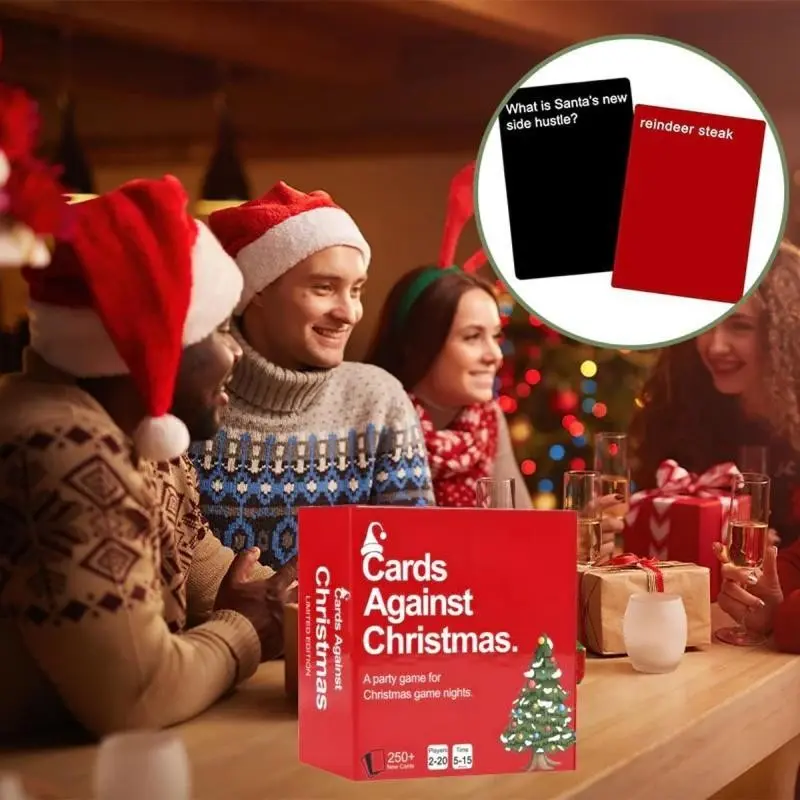 Christmas Party Game: Christmas Card Duel, 250+ Cards, for 2-20 Players, Fun Tabletop Game, Holiday Table Game, Family Fun, Perfect Gift for Kids