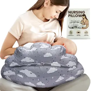 Nursing Pillow – Nursing pillow with safety rails, providing better support and comfort – Removable cotton pillowcase, adjustable waist strap, essential for newborns, recommended on baby registry lists