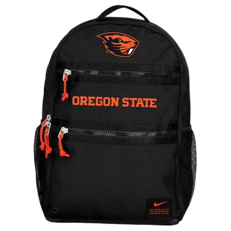 Nike College Oregon State Polyester Backpack for Men and Women, Orange and Black Style