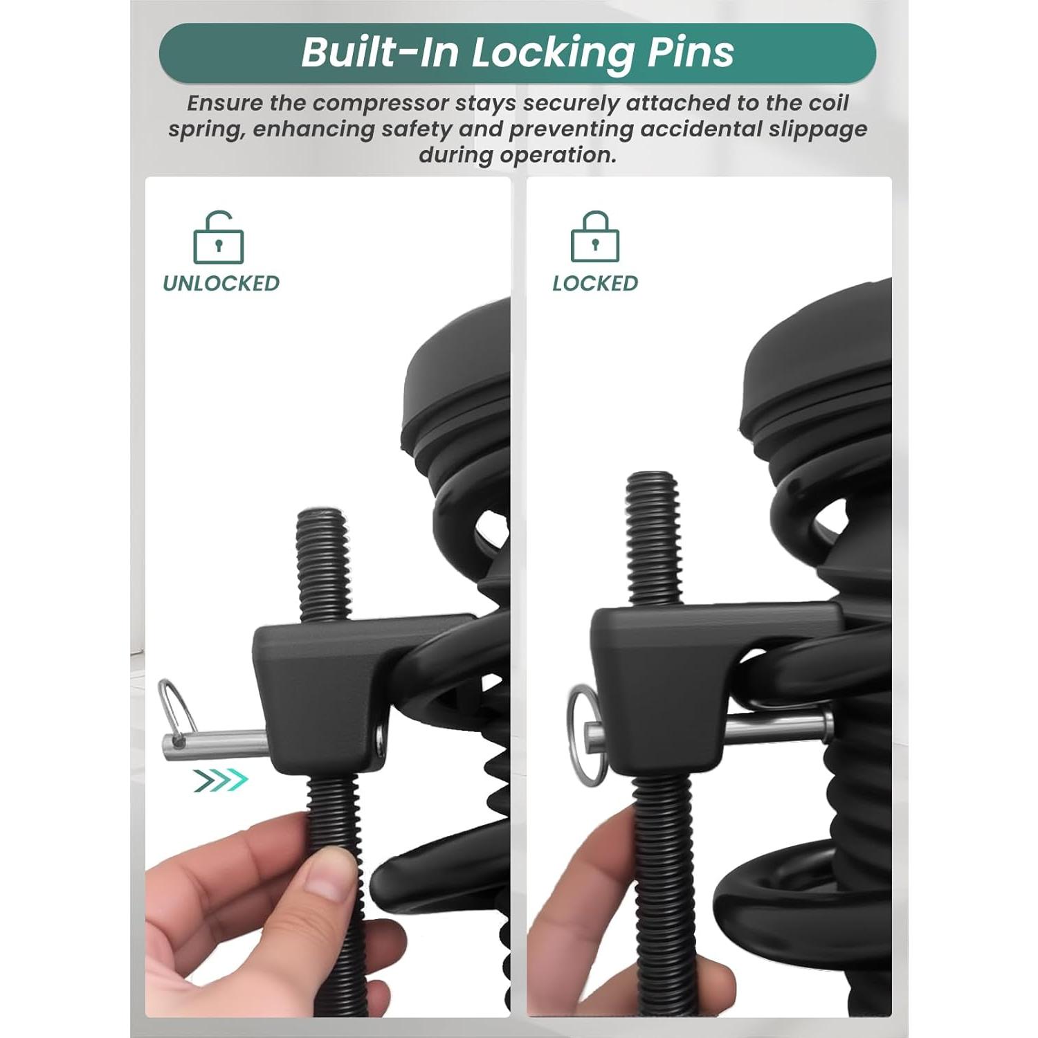 Coil Spring Compressor Tool 2 count Macpherson Strut Spring Compressor Tool for Suspension Work for 1/2" Square Drive, 7/8'' (22mm) Hex Socket