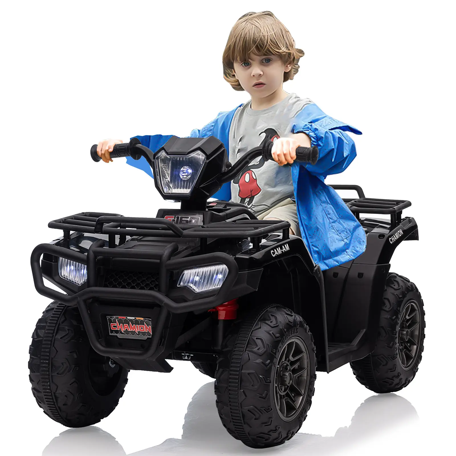 12V Kids Electric Ride on ATV 4 Wheeler Off Road Power Vehicle with LED Lights and Music for Toddlers 3 to 6 Years Old Outdoor Toy Gift