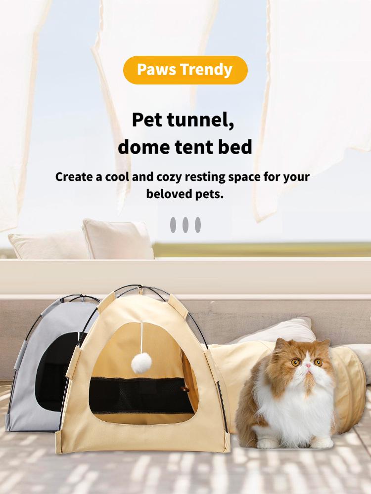 Paws Trendy Portable Plush Pet Tent, Tent for Dogs and Cats, Foldable Pet Tent, Supplies for Dogs and Cats, Household Pet Supplies for Cats, Pet Products