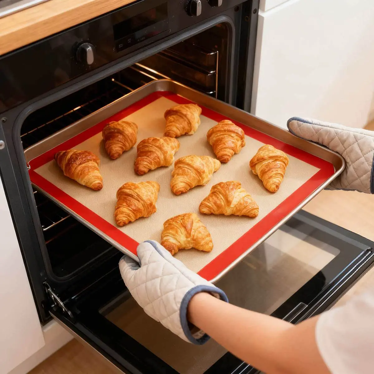 Silicone Baking Mat Set, High-Temperature Non-Stick Multi-Functional Pad, Anti-Slip Dough Kneading Mat, Cookie Bread Oven Pad