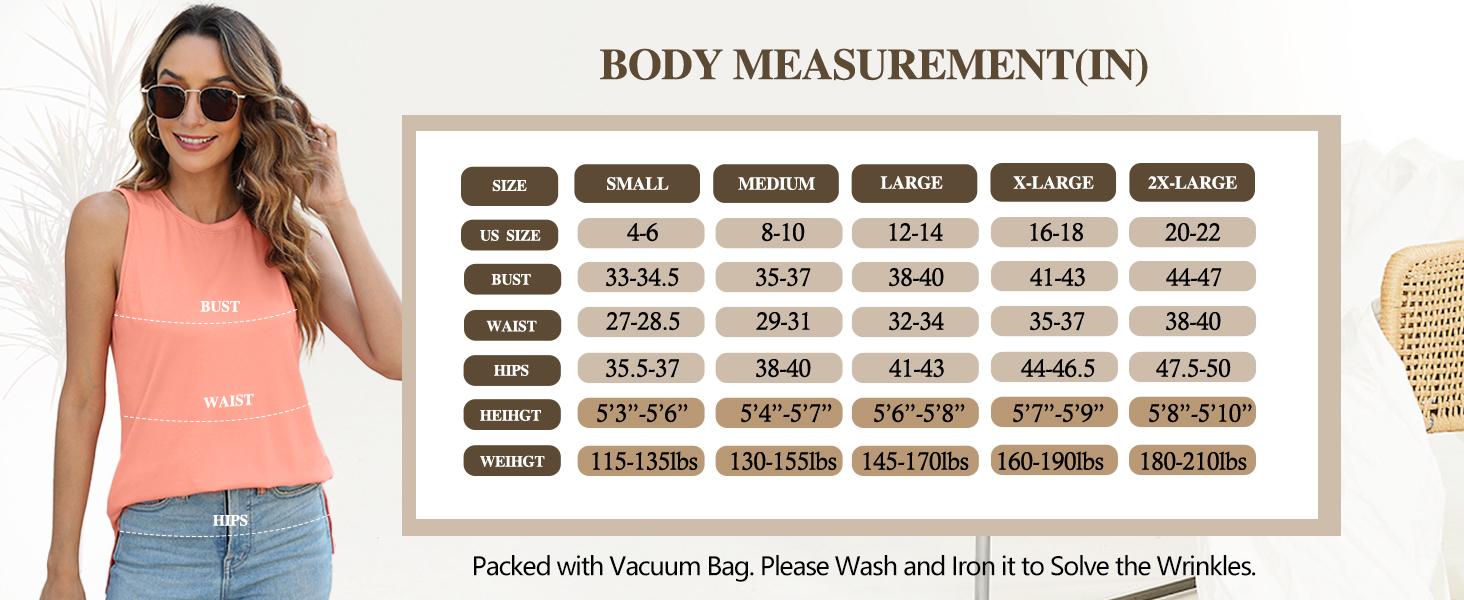 WIHOLL Womens Tank Tops Crewneck Loose Fit Basic Casual Summer Side Split Sleeveless Shirts