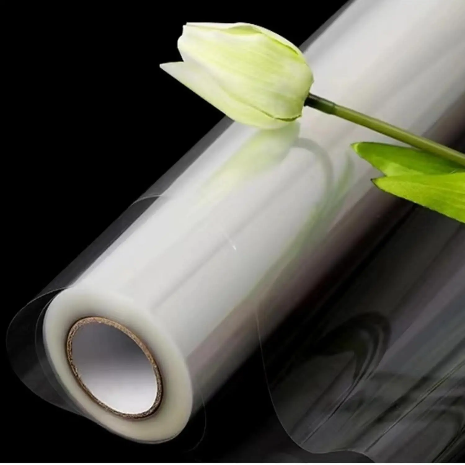 16 in×100 ft (1200") Clear Cellophane Wrap Roll 3Mil Thick for Gift Basket Treats Goodie Bag Bouquet Flower Wrapping, Clear Plastic Wrap for Mothers Day Birthday Gifts Wrapping
