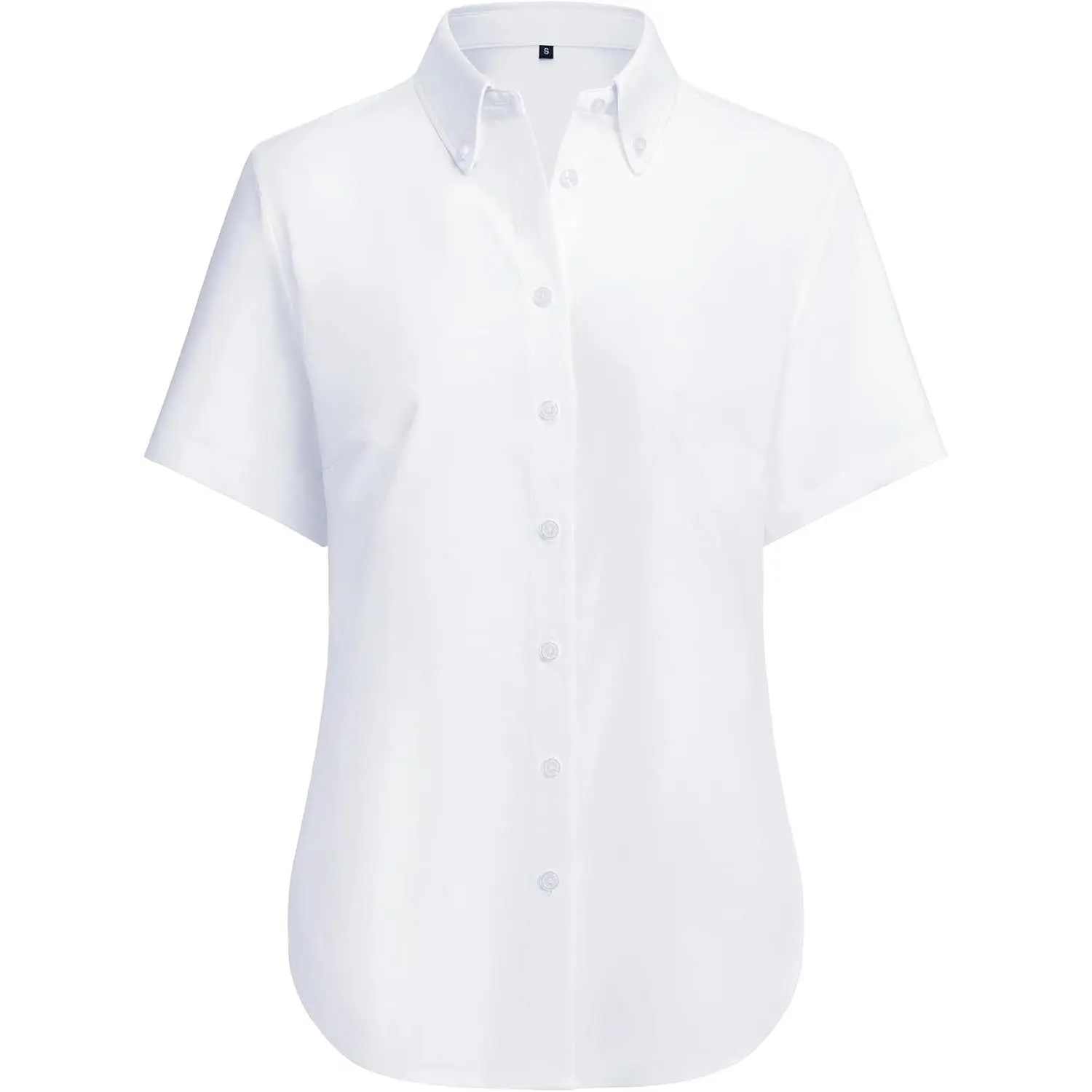 Button Down Shirts for Women Oxford Shirt Short Sleeve Wrinkle Free Dress Shirts Work Business Office Blouse